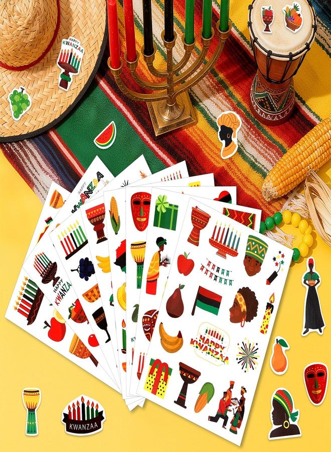 Fenreen Kwanzaa Stickers, 426 PCS Happy Kwanzaa Stickers for Kids, 24 Sheets Self-Adhesive African American Festival Holiday Sticker Crafted Decals for Scrapbooking Activity Decorations Party Favors - Image 5